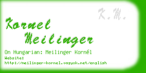 kornel meilinger business card