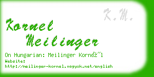 kornel meilinger business card